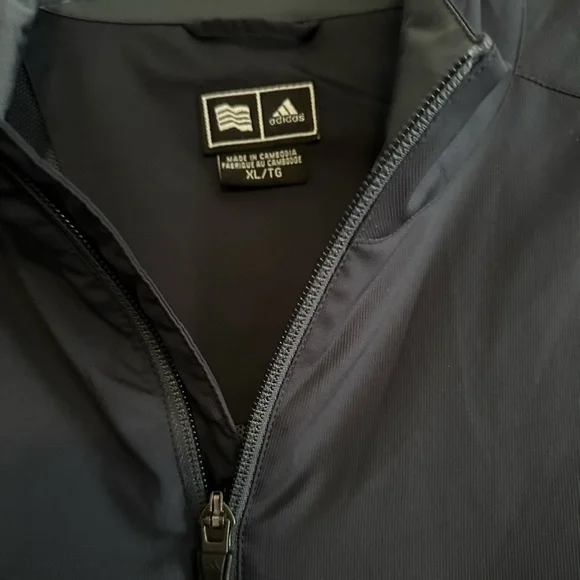 Adidas Blue Windbreaker Jacket Zip-Up Athletic - Picture 2 of 4